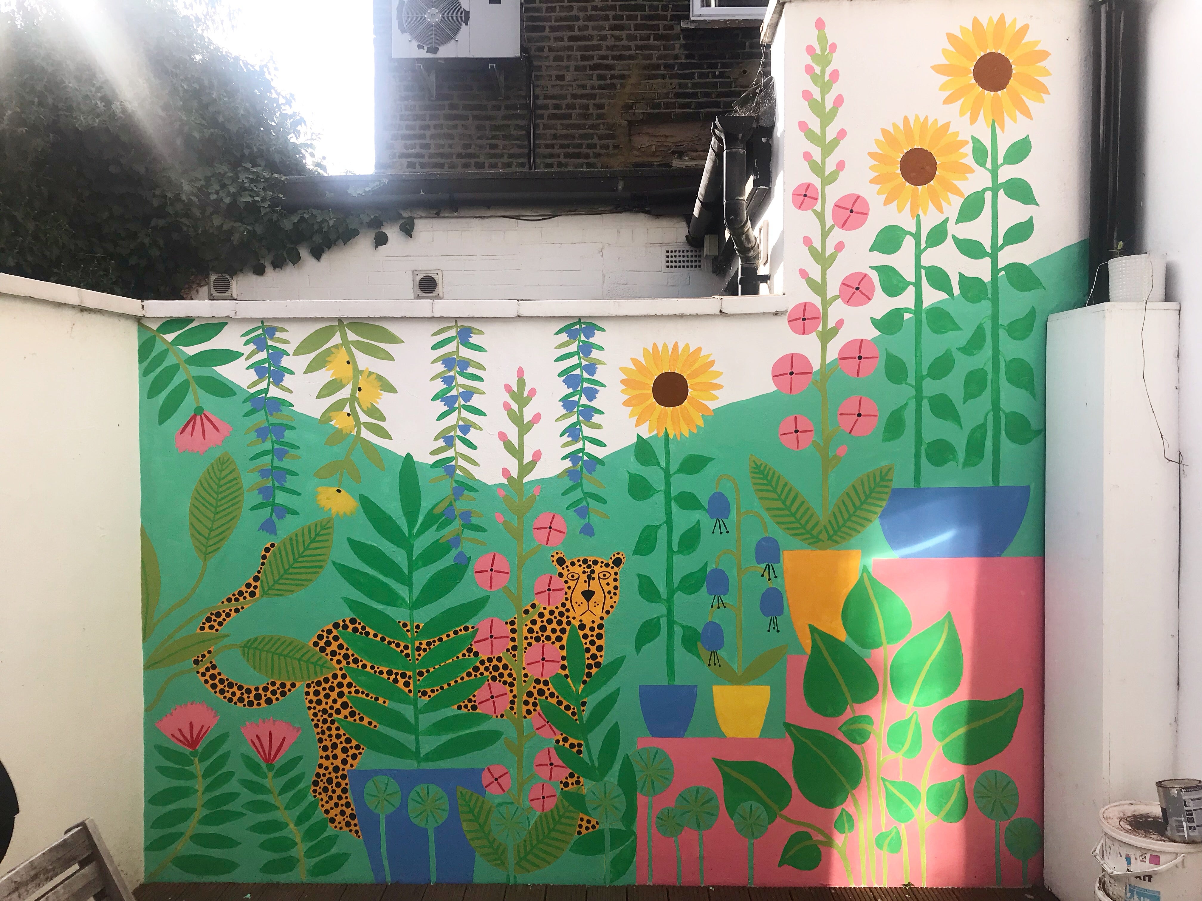 Garden Leopard Mural