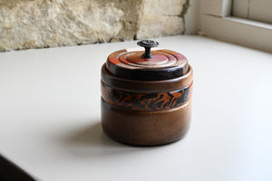 Walnut Bowl with Apple Inlay