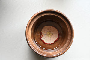 Walnut Bowl with Apple Inlay