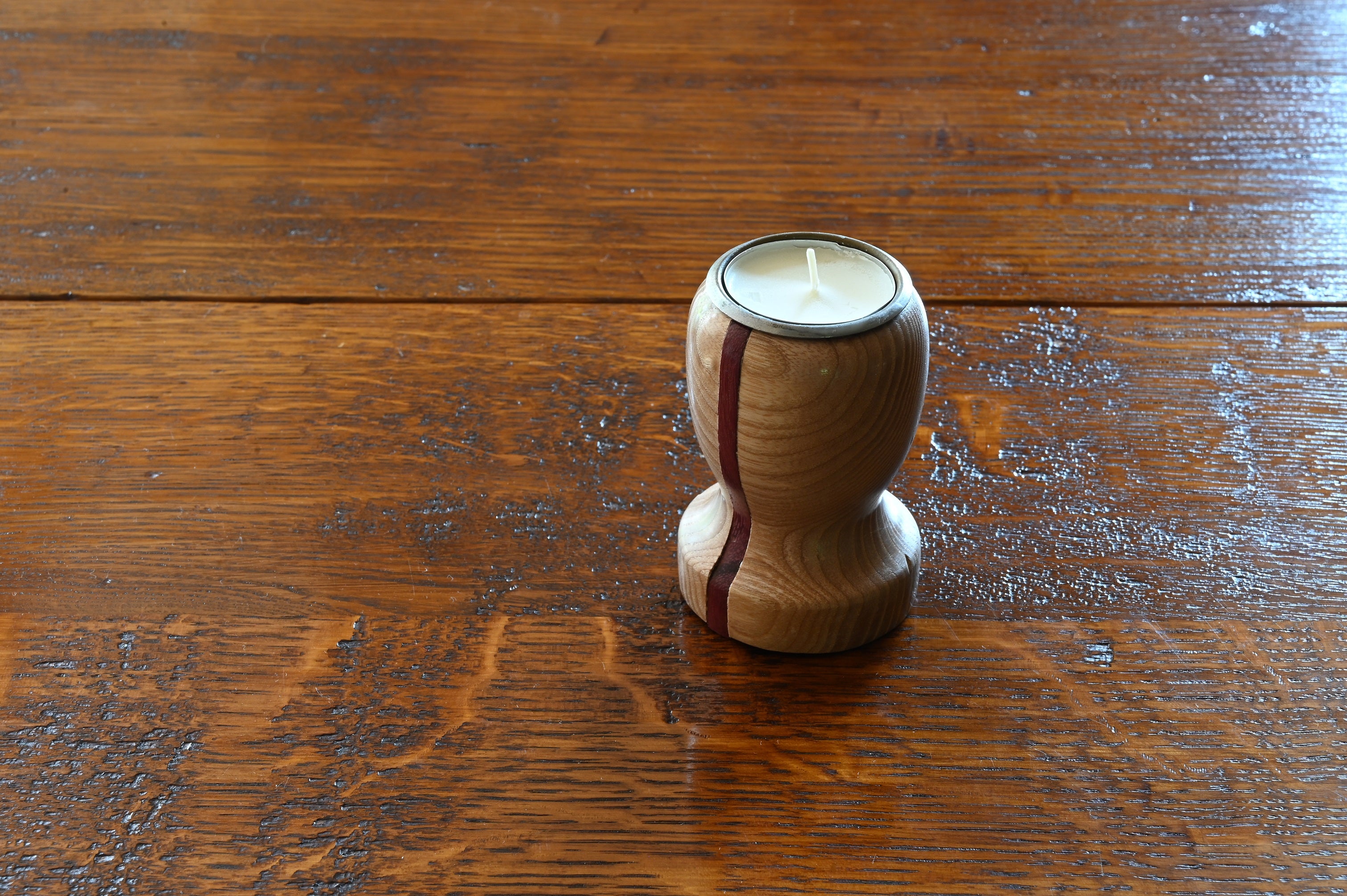 Night Light - Sycamore with red hardwood inlay