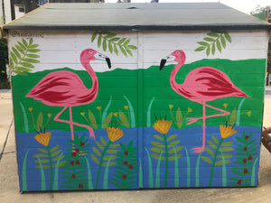 Shed Fest Flamingo Mural