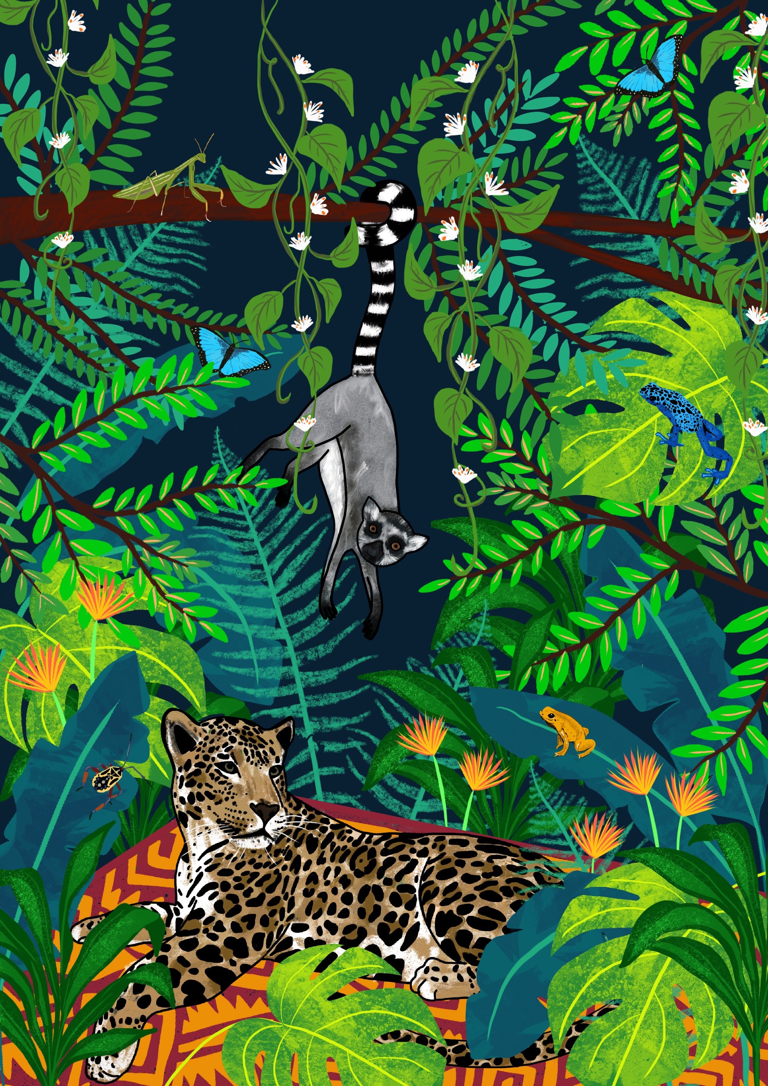 Leopard and Lemur Print